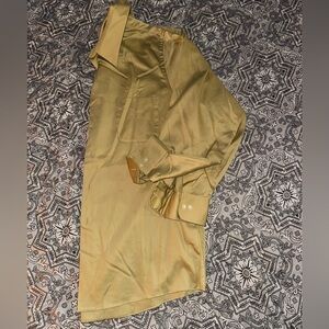 Geoffrey Beene Gold Sateen Dress Shirt